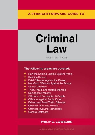 Cover for Philip G Cowburn · A Straightforward Guide to Criminal Law (Paperback Book) (2023)