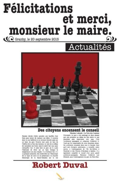 Cover for Robert Duval · Felicitations et merci, monsieur le maire (Paperback Book) (2017)