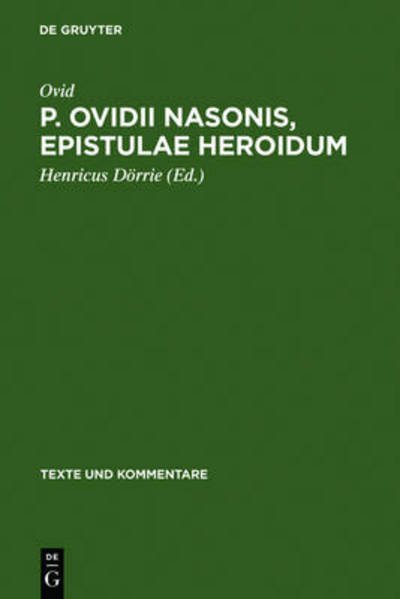 Cover for Ovid · P. Ovidii Nasonis, Epistulae Heroi (Book) (1971)