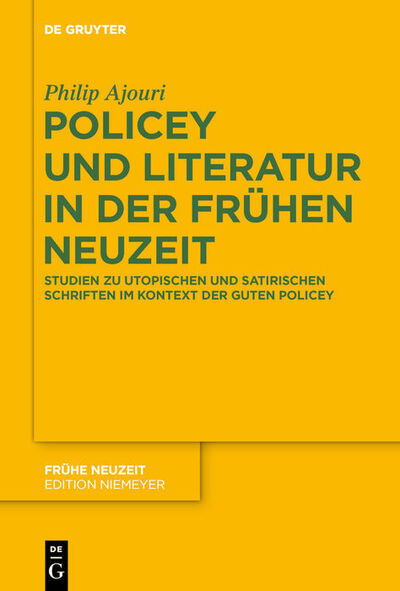 Cover for Ajouri · Policey und Literatur in der Frü (Bok) (2020)