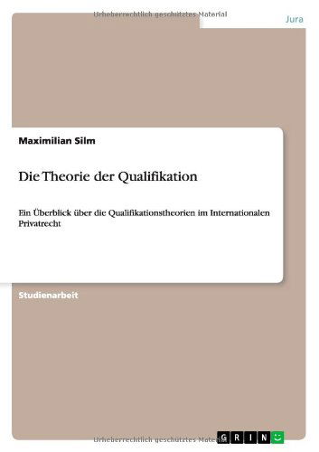 Cover for Silm · Die Theorie der Qualifikation (Book) [German edition] (2011)
