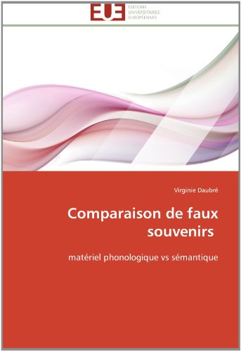 Cover for Virginie Daubré · Comparaison De Faux Souvenirs: Matériel Phonologique vs Sémantique (Paperback Book) [French edition] (2018)