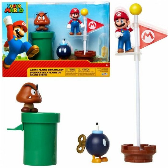 Mario Acorn Plains Diorama Set 5 Figure 6 Cm - Nintendo: Jakks - Merchandise - JAKKS Pacific - 0039897859873 - 13. juni 2023