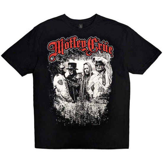 Motley Crue Unisex T-Shirt: Greatest Hits Band Shot - Mötley Crüe - Marchandise - Global - Apparel - 5055295371873 - 