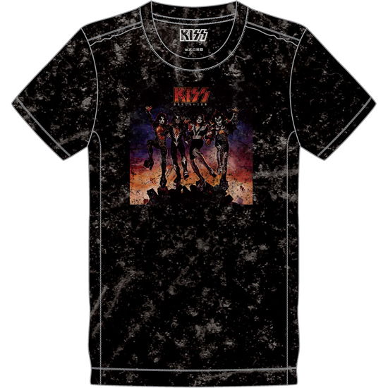 KISS Unisex T-Shirt: Destroyer (Wash Collection) - Kiss - Merchandise -  - 5056368643873 - 