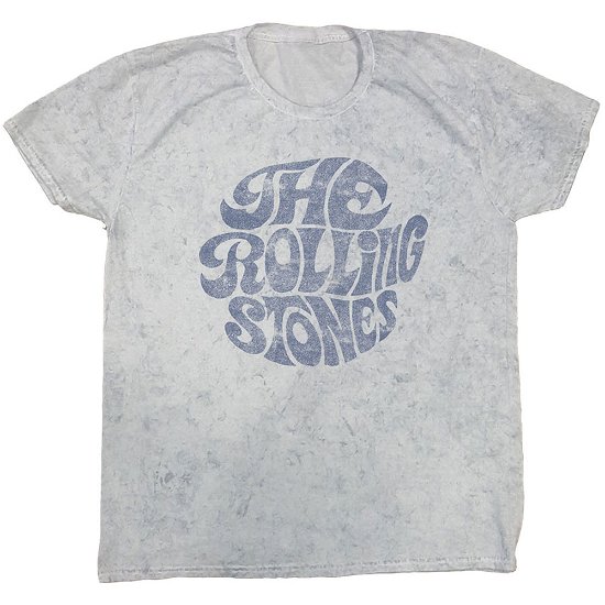 Cover for The Rolling Stones · The Rolling Stones Unisex T-Shirt: 70's Logo (Wash Collection) (T-shirt) [size S] [White - Unisex edition]