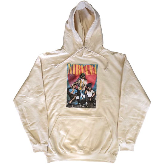 Nirvana Unisex Pullover Hoodie: Trapper Hat Mono Logo - Nirvana - Merchandise -  - 5056561057873 - 