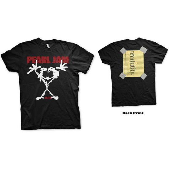 Pearl Jam Unisex T-Shirt: Stickman (Back Print) - Pearl Jam - Merchandise - PHD - 5060489505873 - 26 november 2018