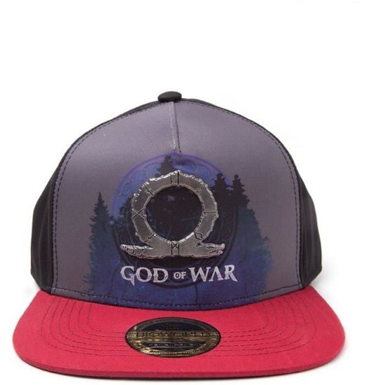 God of War Printed Metal Badge Snapback Cap  Grey - Bioworld Europe - Merchandise -  - 8718526096873 - 