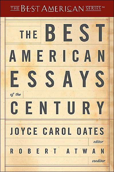 Cover for Joyce Carol Oates · The Best American Essays Of The Century - Best American (Paperback Book) (2001)