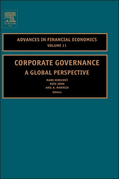Cover for Mark Hirschey · Corporate Governance: A Global Perspective - Advances in Financial Economics (Hardcover Book) (2005)