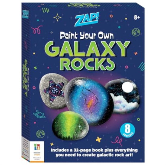 Cover for Hinkler Pty Ltd · Zap! Paint Your Own Galaxy Rocks - Rock Painting (Paperback Book) (2023)