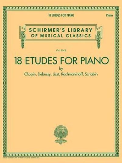 Cover for Hal Leonard Publishing Corporation · 18 Etudes for Piano (Taschenbuch) (2019)