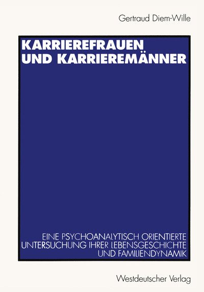 Cover for Gertraud Diem-Wille · Karrierefrauen und Karrieremanner (Paperback Book) [1996 edition] (1995)
