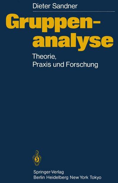 Cover for Dieter Sandner · Gruppenanalyse (Paperback Book) [German edition] (1986)