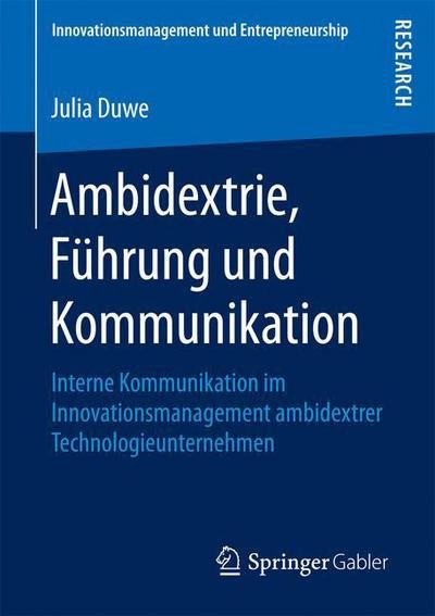 Cover for Duwe · Ambidextrie, Führung und Kommunika (Book) (2016)