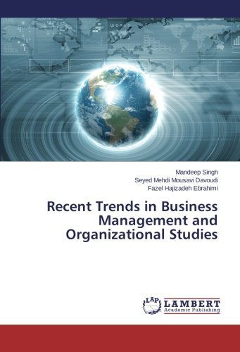 Cover for Fazel Hajizadeh Ebrahimi · Recent Trends in Business Management and Organizational Studies (Taschenbuch) (2014)