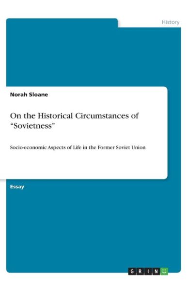 Cover for Sloane · On the Historical Circumstances (Book)