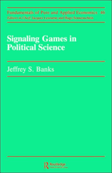 Cover for Banks · Signaling Games in Political Science (Paperback Bog) (1991)