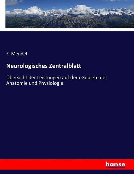 Cover for Mendel · Neurologisches Zentralblatt (Book) (2017)