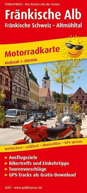 Cover for Publicpress · Franconian Alb, motorcycle map 1:200,000 (Map) (2018)