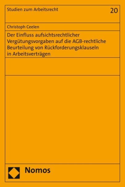 Cover for Ceelen · Der Einfluss aufsichtsrechtliche (Book) (2017)