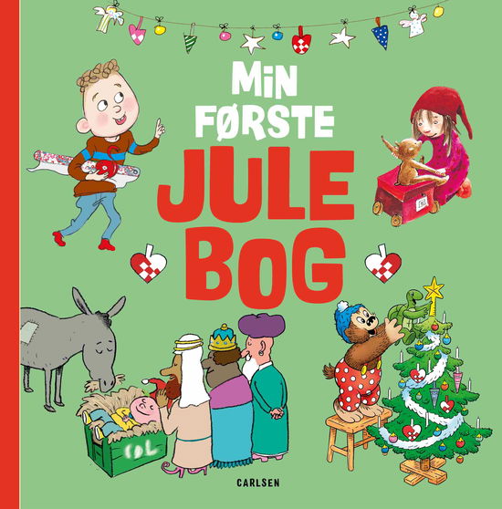 Cover for Dina Gellert; Anna Dunér; Per Sanderhage; Alberte Winding · Min første julebog (Bound Book) [1º edição] (2025)