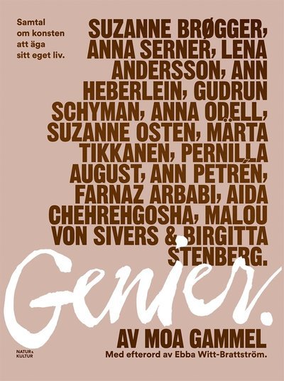 Cover for Moa Gammel · Genier : samtal om konsten att äga sitt eget liv (ePUB) (2015)