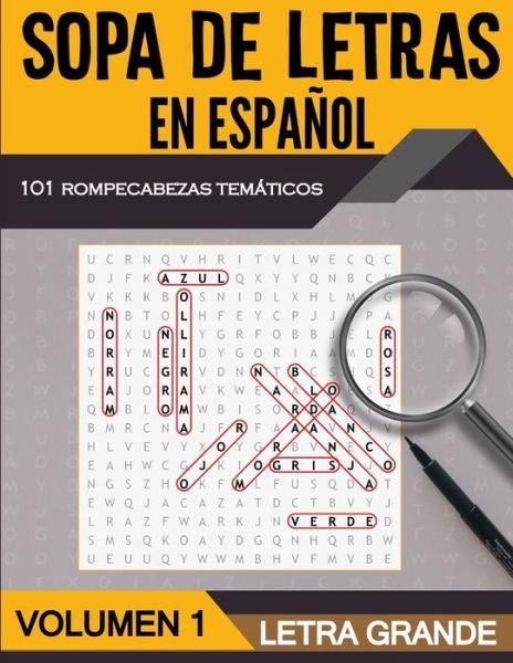 Cover for Pasatiempos Oro · Sopa de Letras en Espanol Letra Grande - Volumen 1 (Pocketbok) (2020)