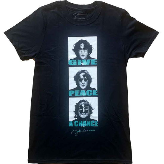 Cover for John Lennon · John Lennon Unisex T-Shirt: Give Peace A Chance Stack (T-shirt)