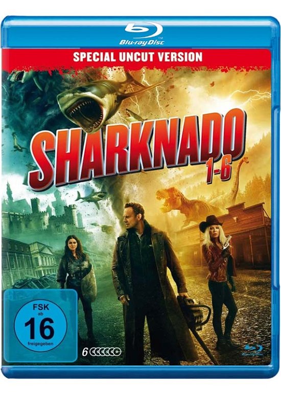 Sharknado Box 1-6 Uncut - Ian Ziering,tara Reid,john Heard - Film -  - 4051238086874 - 21. desember 2022