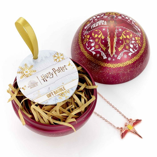 Harry Potter Fawkes Bauble With Fawkes Necklace - Harry Potter - Fanituote - HARRY POTTER - 5055583448874 - maanantai 15. elokuuta 2022