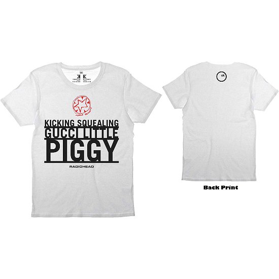 Radiohead Unisex T-Shirt: Gucci Piggy (Back Print) - Radiohead - Koopwaar -  - 5056368675874 - 