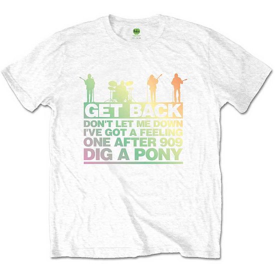 The Beatles Unisex T-Shirt: Get Back Gradient - The Beatles - Merchandise -  - 5056561005874 - 