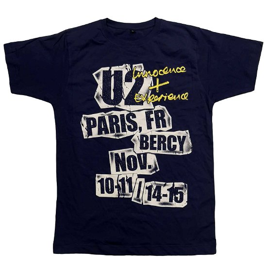 U2 Unisex T-Shirt: I+E Paris Event 2018 (Ex-Tour) - U2 - Marchandise -  - 5056561050874 - 