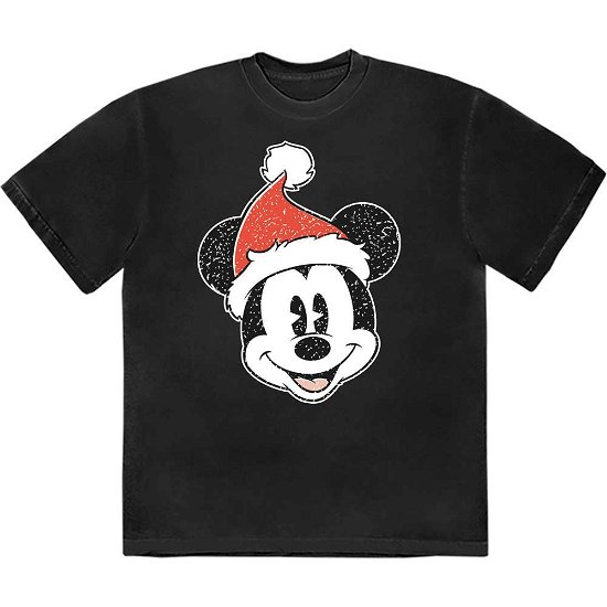 Cover for Mickey Mouse · Mickey Mouse Unisex T-Shirt: Santa Hat (T-shirt) [size S]