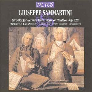 Cover for Sammartini / Ensemble Jm Anciuti · 6 Solos for Lute Violin or Oboe (CD) (2002)
