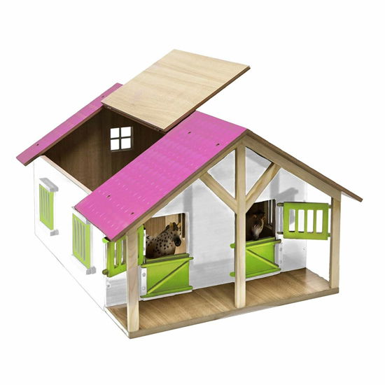 Cover for Kids Globe · Paardenstal Roze met 2 Boxen en Berging (Toys)