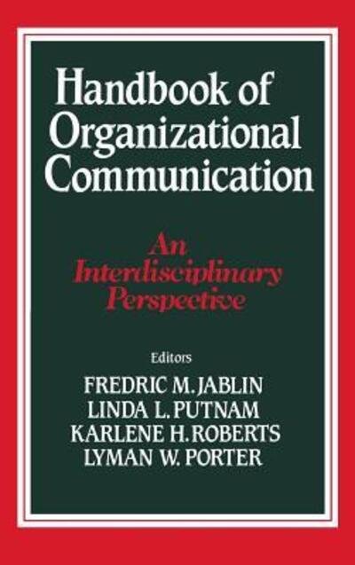 Cover for Handbook of Organizational Communication (Hardcover Book) (1987)