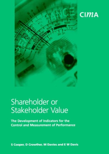 Cover for M. Davies · Shareholder or Stakeholder Value (Cima Research) (Paperback Book) (2001)