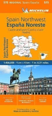 Espana Noroeste : Castilla y Leon, Madrid- Michelin Regional Map 575 - Michelin - Bøker - Michelin Editions des Voyages - 9782067259874 - 19. januar 2023