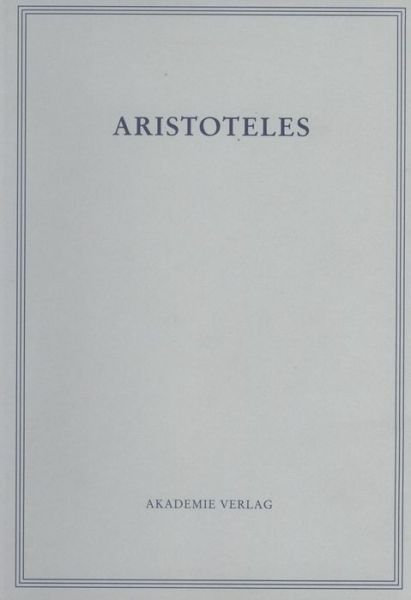 Cover for Aristoteles · Werke.18 Opuscula.6 (Bok) (1999)