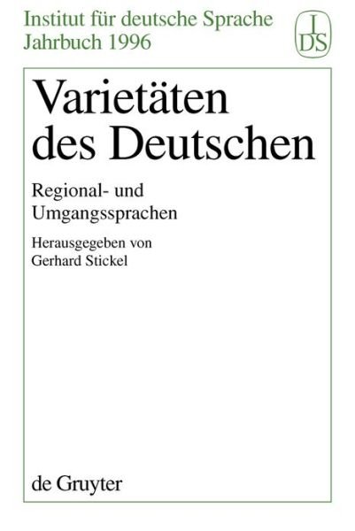 Cover for Gerhard Stickel · Varietaten Des Deutschen (Hardcover Book) (1997)