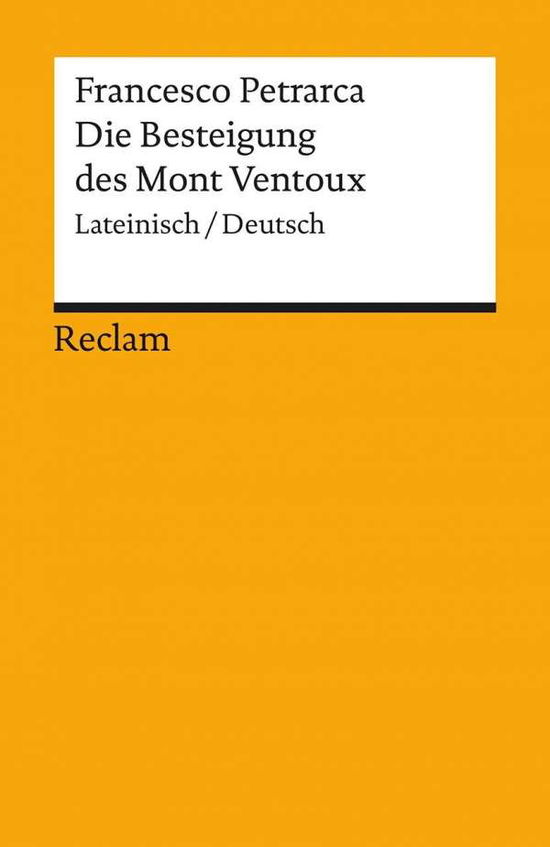 Reclam UB 00887 Petrarca.Mont Ventoux - Francesco Petrarca - Books - - 9783150008874 -