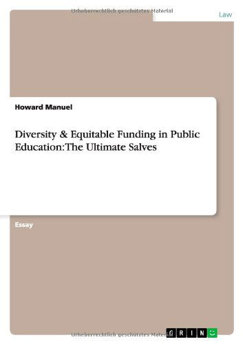 Cover for Manuel · Diversity &amp; Equitable Funding in (Book) (2013)