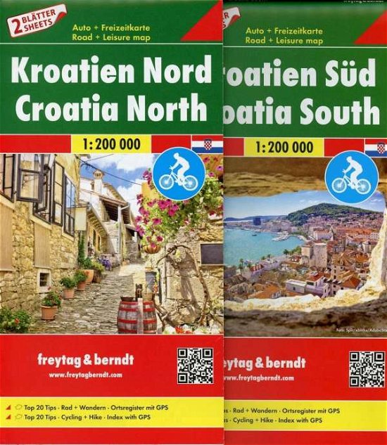 Cover for Freytag &amp; Berndt · Croatia Set Road Map 1:200 000 (Kort) (2018)