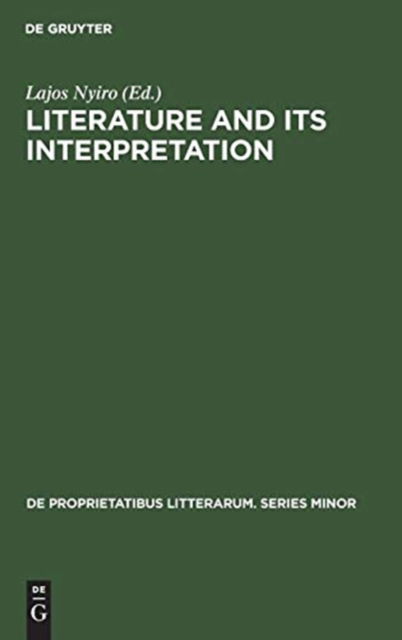 Cover for Literature and its interpretation (Book) (1979)