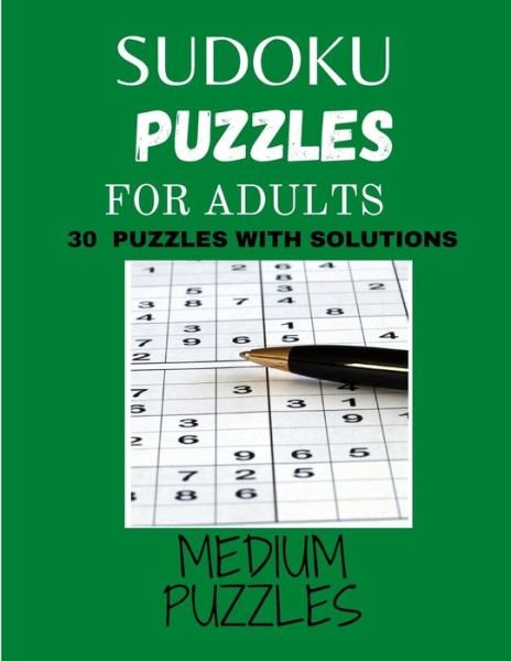 Cover for Sudoku Puzzles for Adults Edition · Sudoku puzzles for adults: 8,5 x 11 in 21.59 x 27,94 cm 33 pages (Paperback Book) (2021)