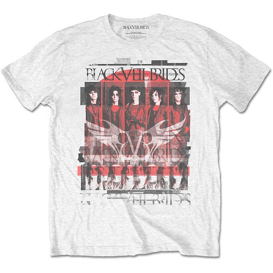 Cover for Black Veil Brides · Black Veil Brides Unisex T-Shirt: Group Scatter (T-shirt) [size S] [White - Unisex edition]