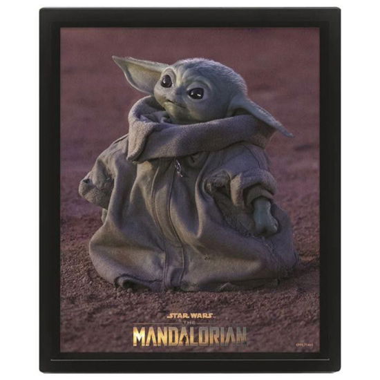 Star Wars: The Mandalorian (Grogu) 10 x 8" 3D Lenticular Poster (Framed) - P.Derive - Böcker - PYRAMID INTERNATIONAL - 5056480310875 - 1 februari 2024